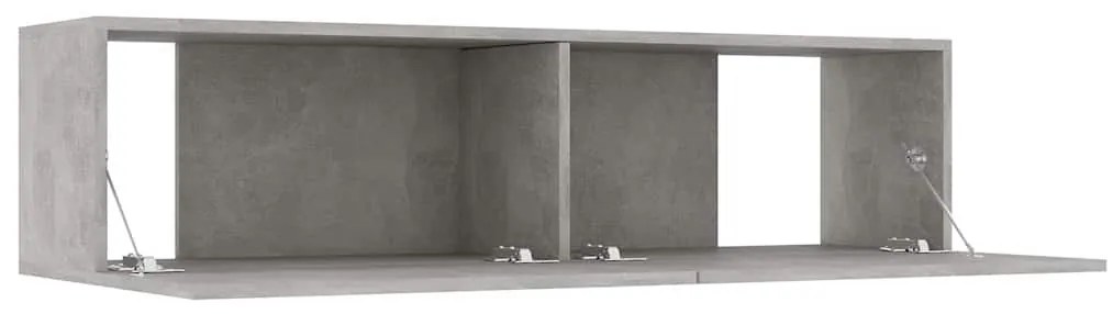 vidaXL Έπιπλο Τηλεόρασης Γκρι Σκυροδέματος 120x30x30εκ. από Επεξ. Ξύλο