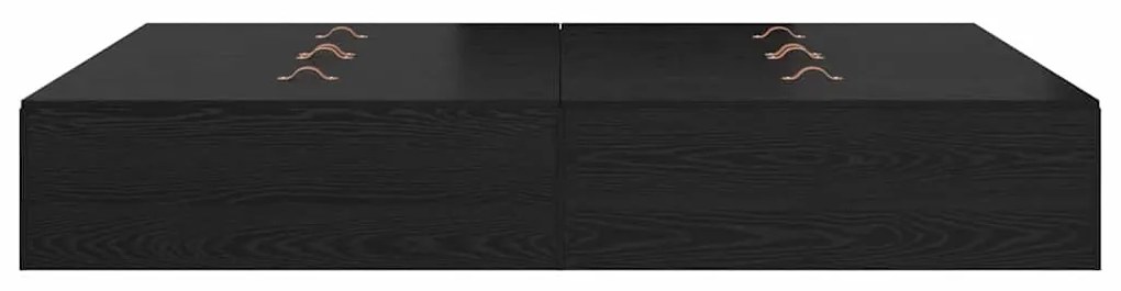 vidaXL Σκελετός Κρεβατιού Μαύρη δρυς 140 x 190 cm Επεξεργασμένο ξύλο