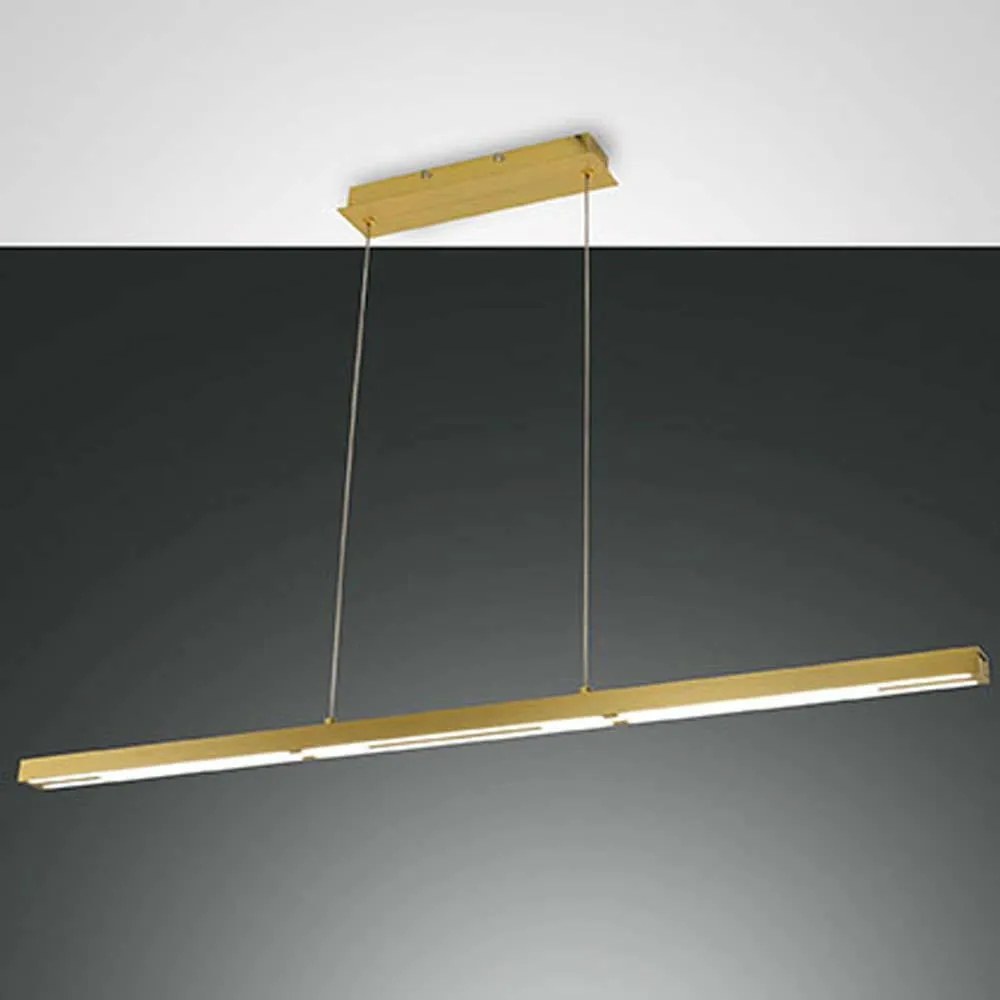 Φωτιστικό Οροφής - Ράγα Ling 3712-45-119 110x4,3x2,3cm Dim Led 4800lm 40W Brass Fabas Luce