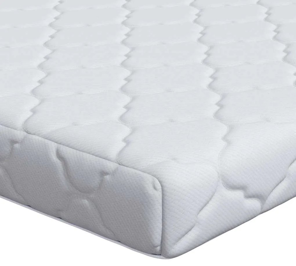 vidaXL Στρώμα με Επίστρωμα Καρύδας Λευκό 200 x 140 cm PU Αφρός