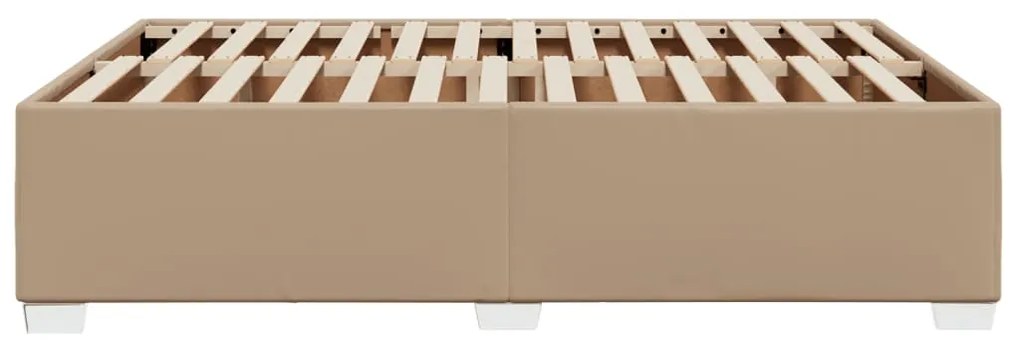 vidaXL Πλαίσιο Κρεβατιού Καπουτσίνο 140x200 εκ. από Συνθετικό Δέρμα