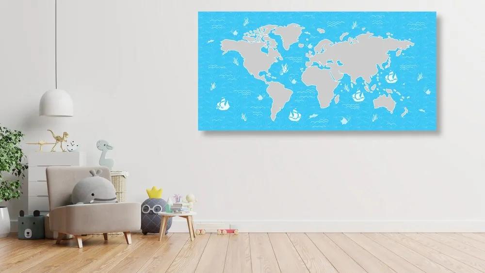 Εικόνα στον παγκόσμιο χάρτη του ουρανού από φελλό - 100x50  arrow
