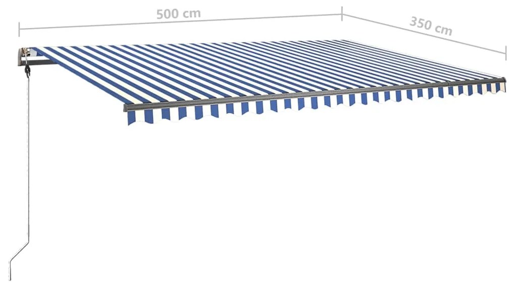 ΤΕΝΤΑ ΣΥΡΟΜΕΝΗ ΧΕΙΡΟΚΙΝΗΤΗ ΜΕ LED ΜΠΛΕ / ΛΕΥΚΟ 500 X 350 ΕΚ. 3069861