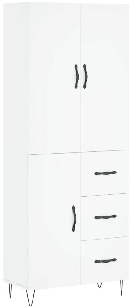 vidaXL Ντουλάπι Λευκό 69,5x34x180 εκ. από Επεξεργασμένο Ξύλο