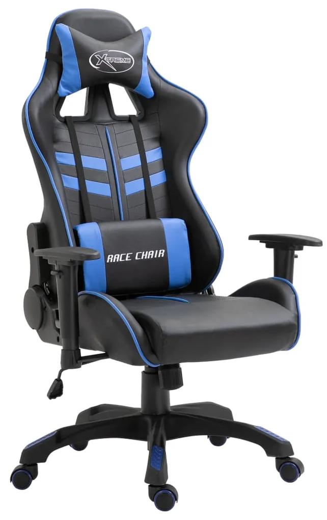 Καρέκλα Gaming Μπλε από Συνθετικό Δέρμα