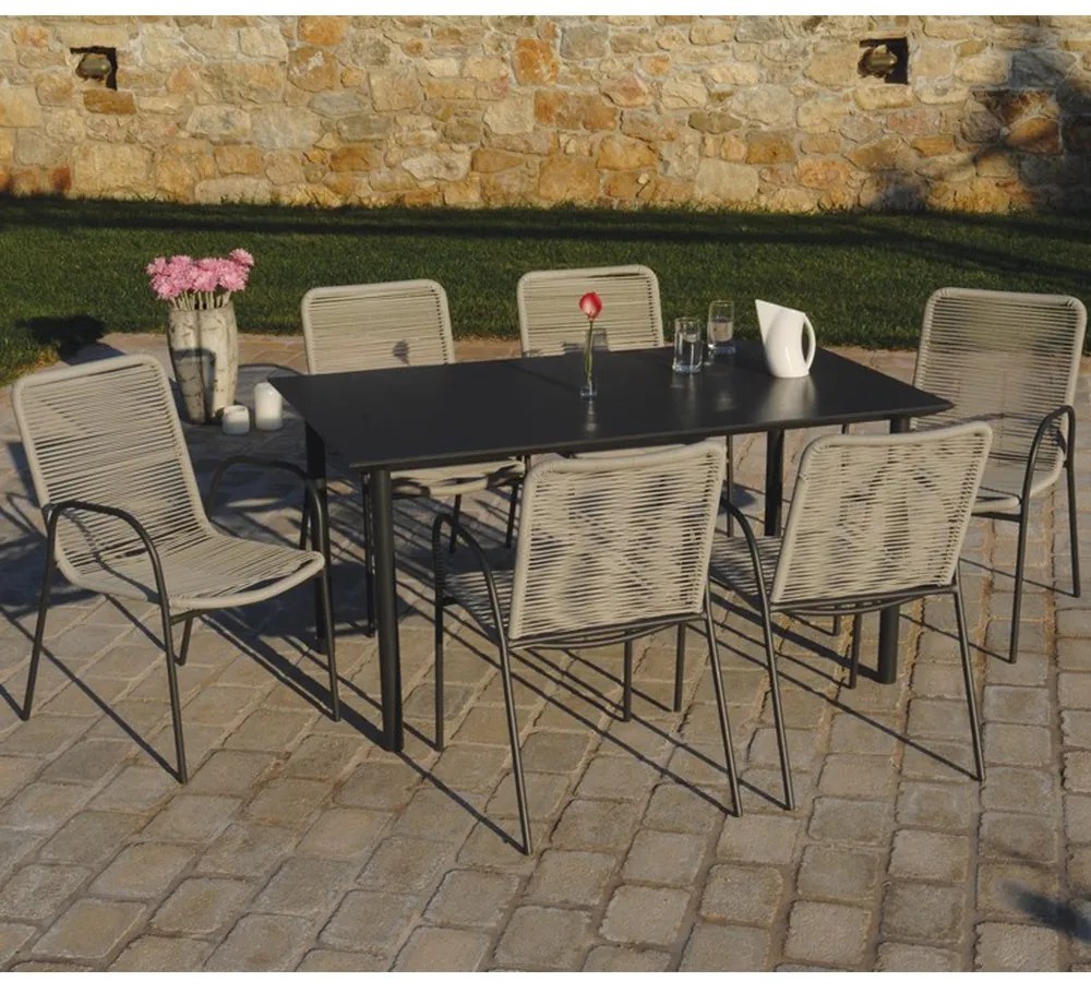 Σετ Τραπεζαρία 7τεμ.154515 Brown  90Χ150Χ73 cm 6 Θέσεων