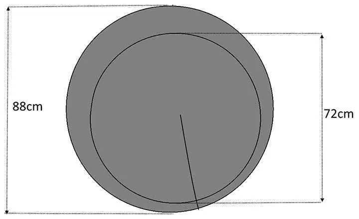 Καθρέφτης τοίχου Moon Megapap με μελαμίνη χρώμα γκρι 88x88x2,2εκ.