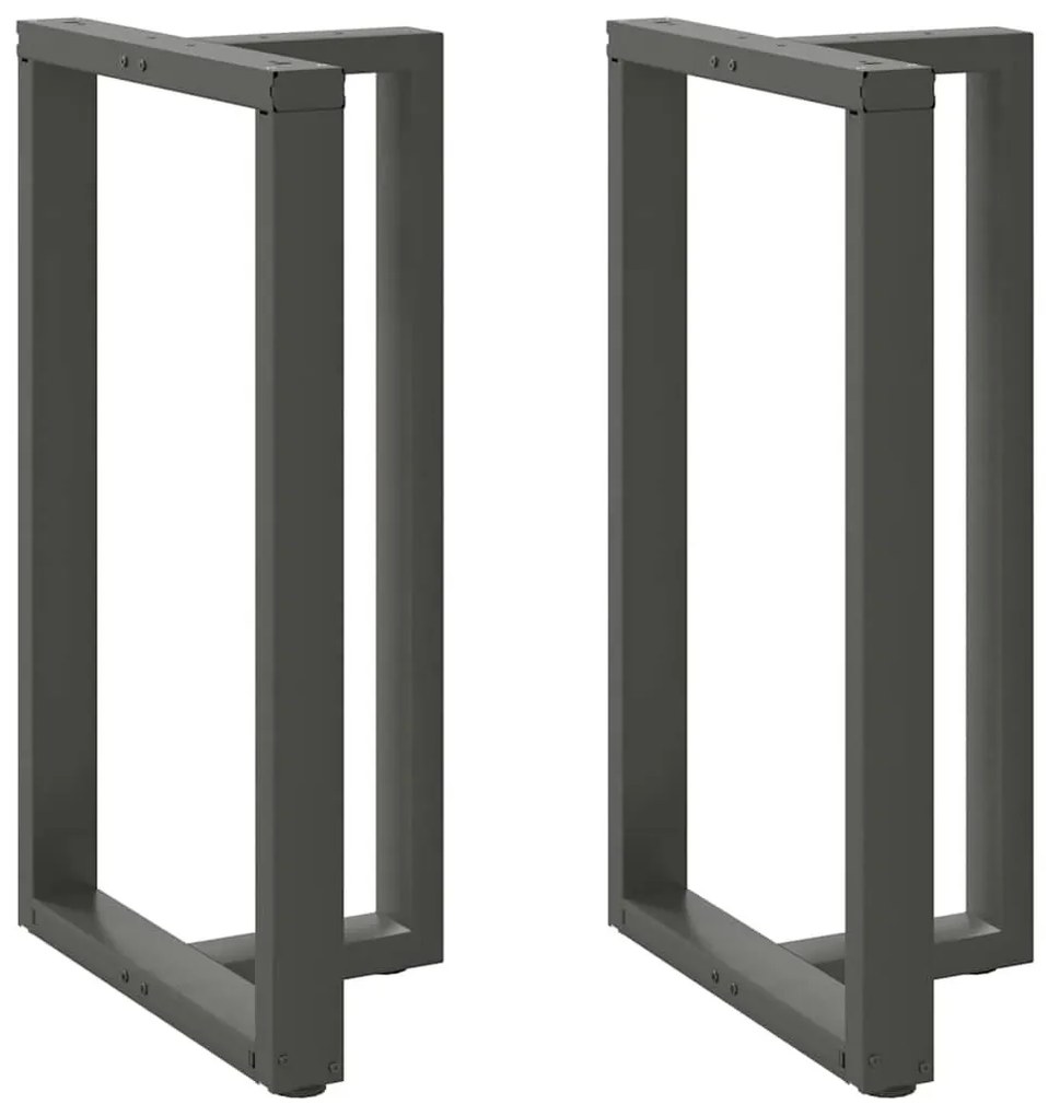Πόδια τραπεζιού μπαρ σχήμα T 2 τεμ. Ανθρακί 60x35x(100-101) εκ. - Ανθρακί