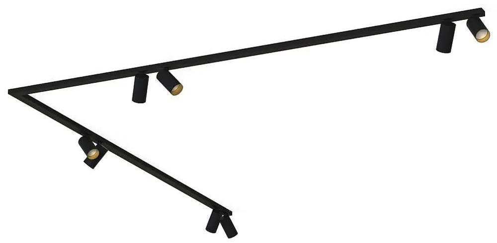 Φωτιστικό Οροφής - Σποτ Mono Corner 7702 8xGU10 10W 2X200 Black-Gold Nowodvorski Metal, Plastic
