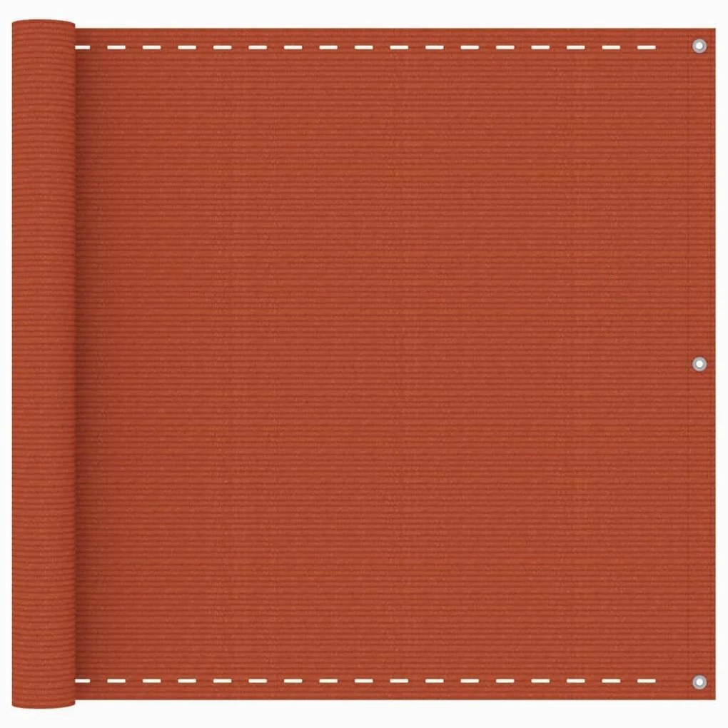 Διαχωριστικό Βεράντας Πορτοκαλί 90 x 400 εκ. από HDPE - Πορτοκαλί