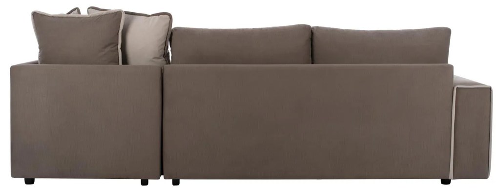Γωνιακός Καναπές HOME C3255.03R Δεξιά Γωνία Ύφασμα Αλέκιαστο Καφέ - Μπέζ 270x225x90Yεκ. 270x225x90 εκ.