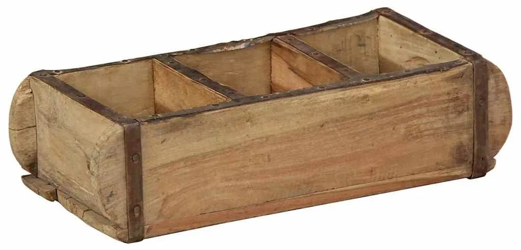 vidaXL Δίσκος με αποθήκευση 4 pcs Καφέ 30 x 14 x 9 εκ