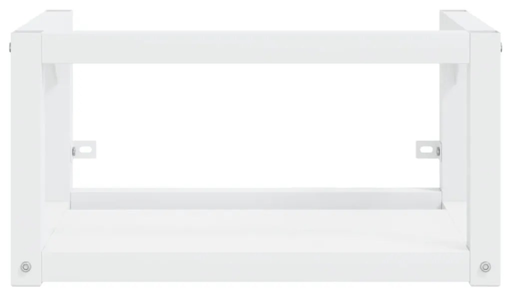 vidaXL Σκελετός Νιπτήρα Μπάνιου με Εντοιχισμένο Νιπτήρα Λευκό Σίδερο
