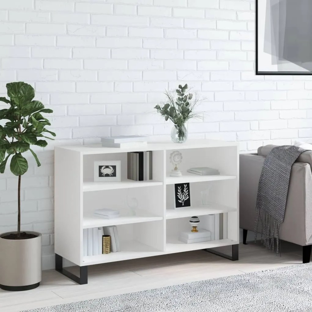 vidaXL Ραφιέρα Λευκή 103,5x35x70 εκ. από Επεξεργασμένο Ξύλο