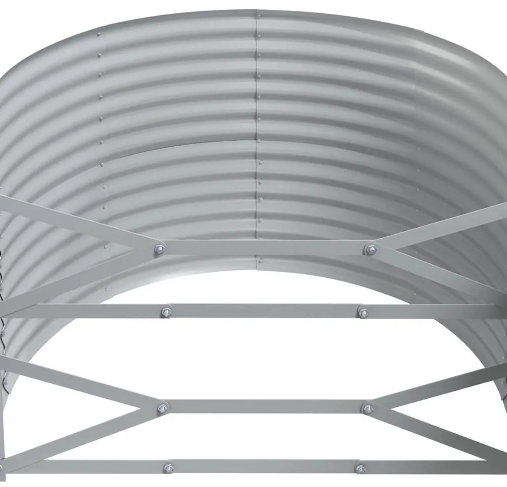 vidaXL Ζαρντινιέρα Γκρι 249x100x68 εκ. Γαλβανισμένος χάλυβας