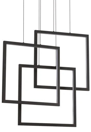 Κρεμαστό Φωτιστικό Οροφής LED 80W Μαύρο Frame 269375 Ideal Lux 269375