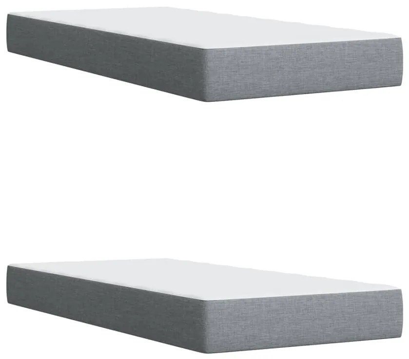 ΚΡΕΒΑΤΙ BOXSPRING ΜΕ ΣΤΡΩΜΑ ΑΝΟΙΧΤΟ ΓΚΡΙ 200X200 ΕΚ. ΥΦΑΣΜΑΤΙΝΟ 3289870