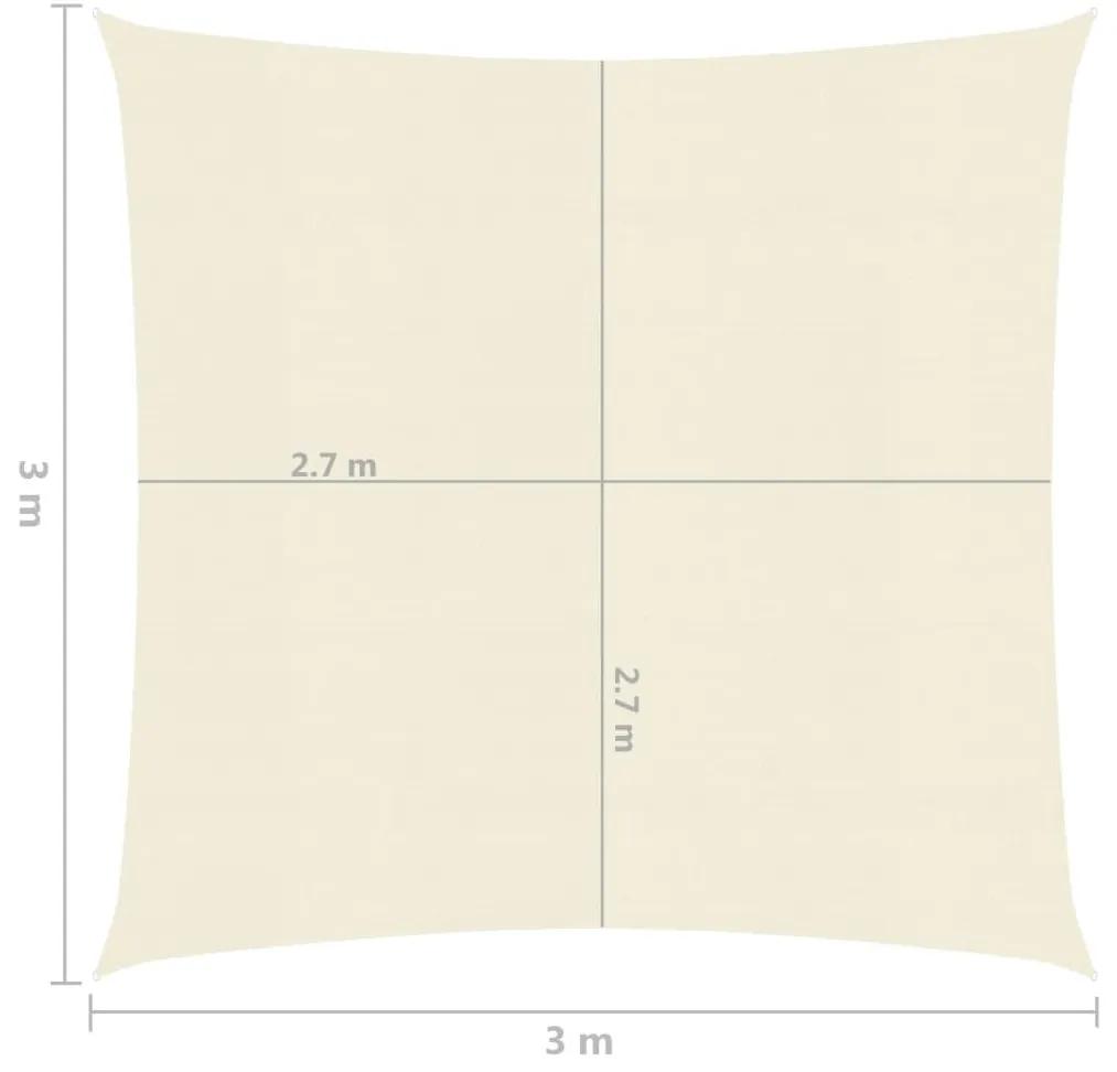 Πανί Σκίασης Κρεμ 3 x 3 μ. από HDPE 160 γρ./μ² - Κρεμ