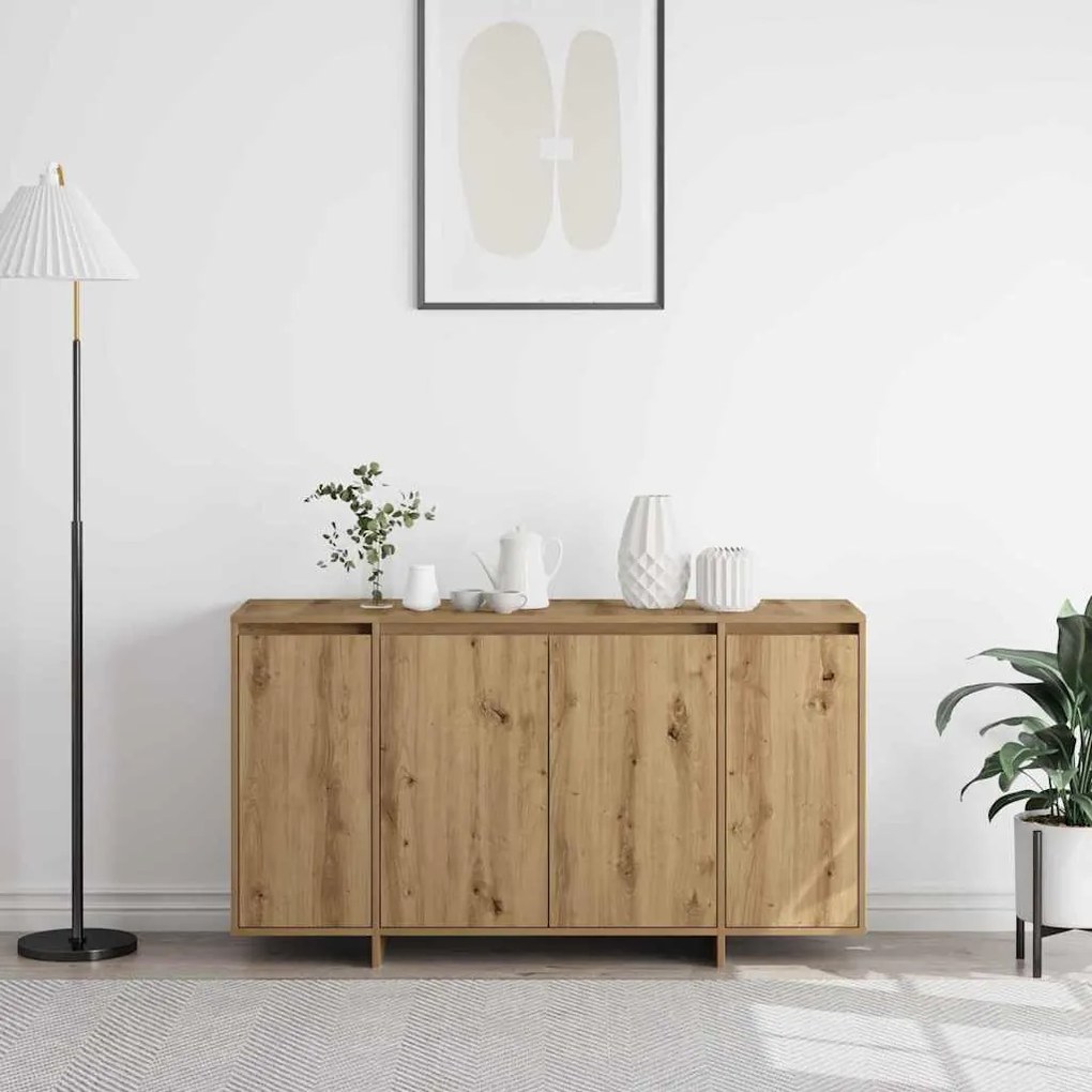 vidaXL Πλαϊνό γραφείο artisan δρυς 135 x 41 x 69 cm Επεξεργασμένο ξύλο