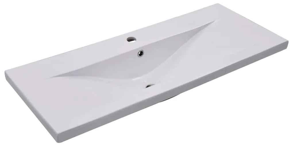 vidaXL Νιπτήρας Ένθετος Λευκός 101 x 39,5 x 18,5 εκ. Κεραμικός