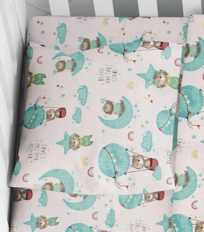 DIMcol ΜΑΞΙΛΑΡΟΘΗΚΗ ΕΜΠΡΙΜΕ ΒΡΕΦ Cotton 100% 35Χ45 Reach the stars 192 Green 1915817710819281