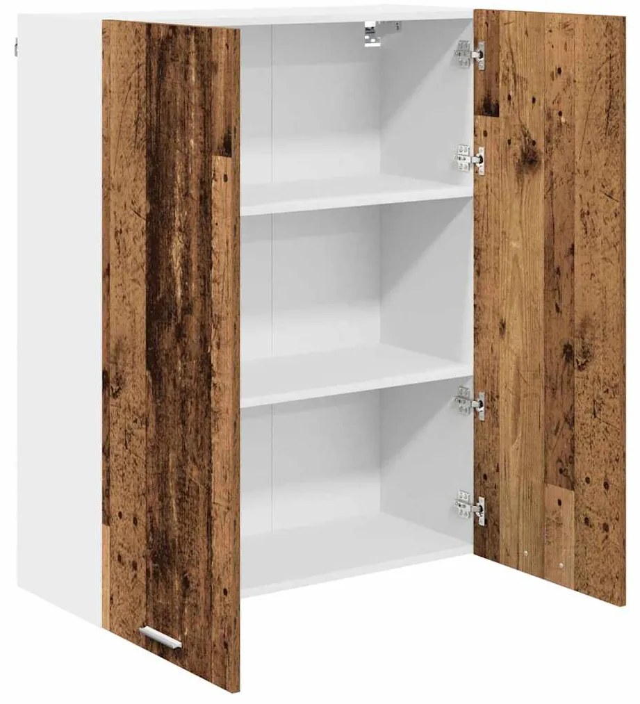 vidaXL Κρεμαστό ντουλάπι με αποθήκευση Παλιό ξύλο 80 x 31 x 100 εκ.