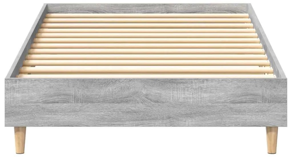 vidaXL Πλαίσιο κρεβατιού χωρίς στρώμα Grey Sonoma 90x190 cm