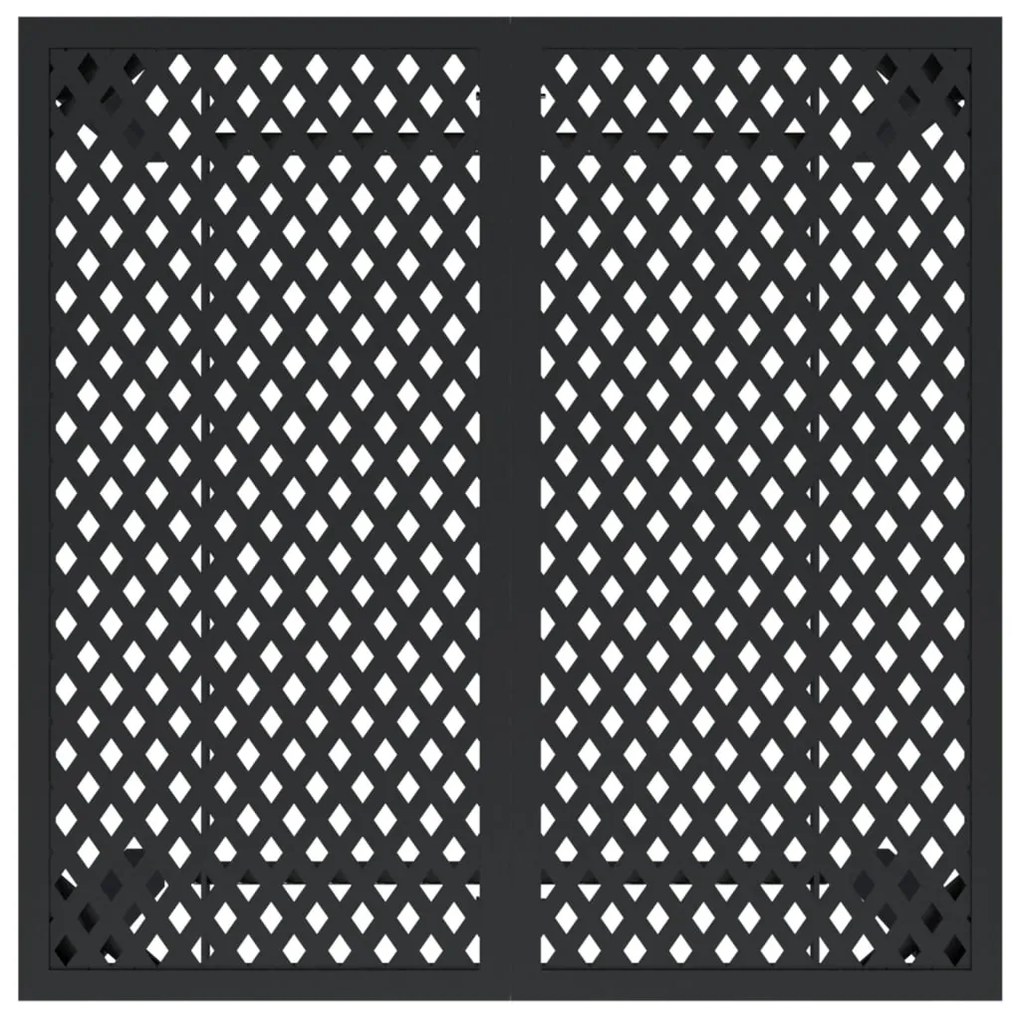 vidaXL Τραπέζι Κήπου Ανθρακί 80 x 80 x 72 εκ. Ατσάλινο