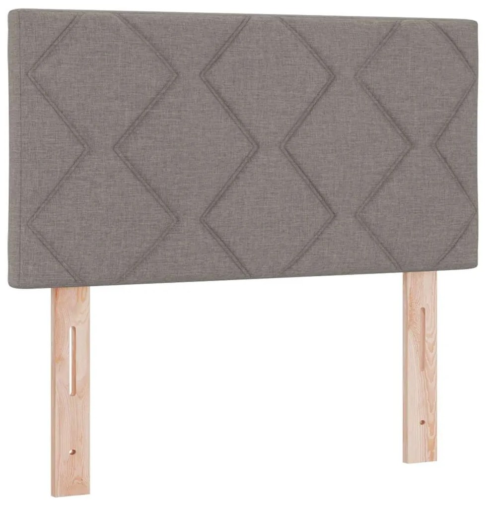 vidaXL Κρεβάτι box spring με στρώμα με στρώμα Taupe 80 x 200 cm ύφασμα