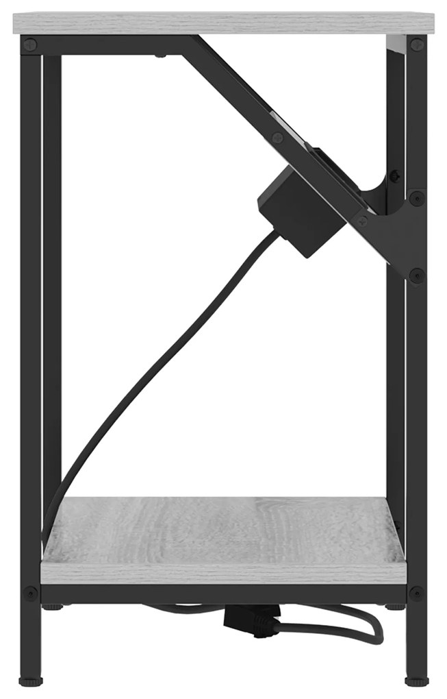 vidaXL Κομοδίνο Γκρι sonoma 38 x 30 x 48 εκ. Επεξεργασμένο ξύλο
