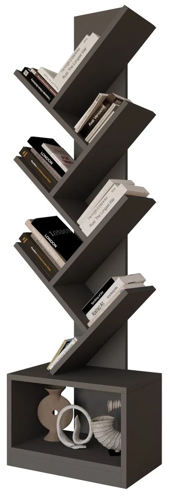Βιβλιοθήκη ArteLibre BADRU Ανθρακί Μοριοσανίδα 40x19.5x150cm-14870091