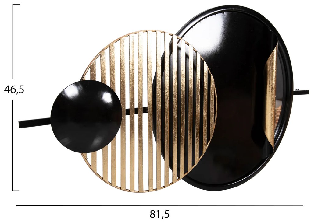ΔΙΑΚΟΣΜΗΤΙΚΟ ΤΟΙΧΟΥ HM4201 ΜΕΤΑΛΛΟ ΣΕ ΜΑΥΡΟ &amp; ΧΡΥΣΟ 81,5x46,5Y εκ. - 0412882 - HM4201