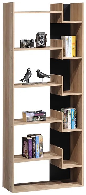 Intrahome Βιβλιοθήκη TAURUSELLA Intrahome φυσικό-ανθρακί 72x30x182.5εκ | SKU: INTRAPA-234111264