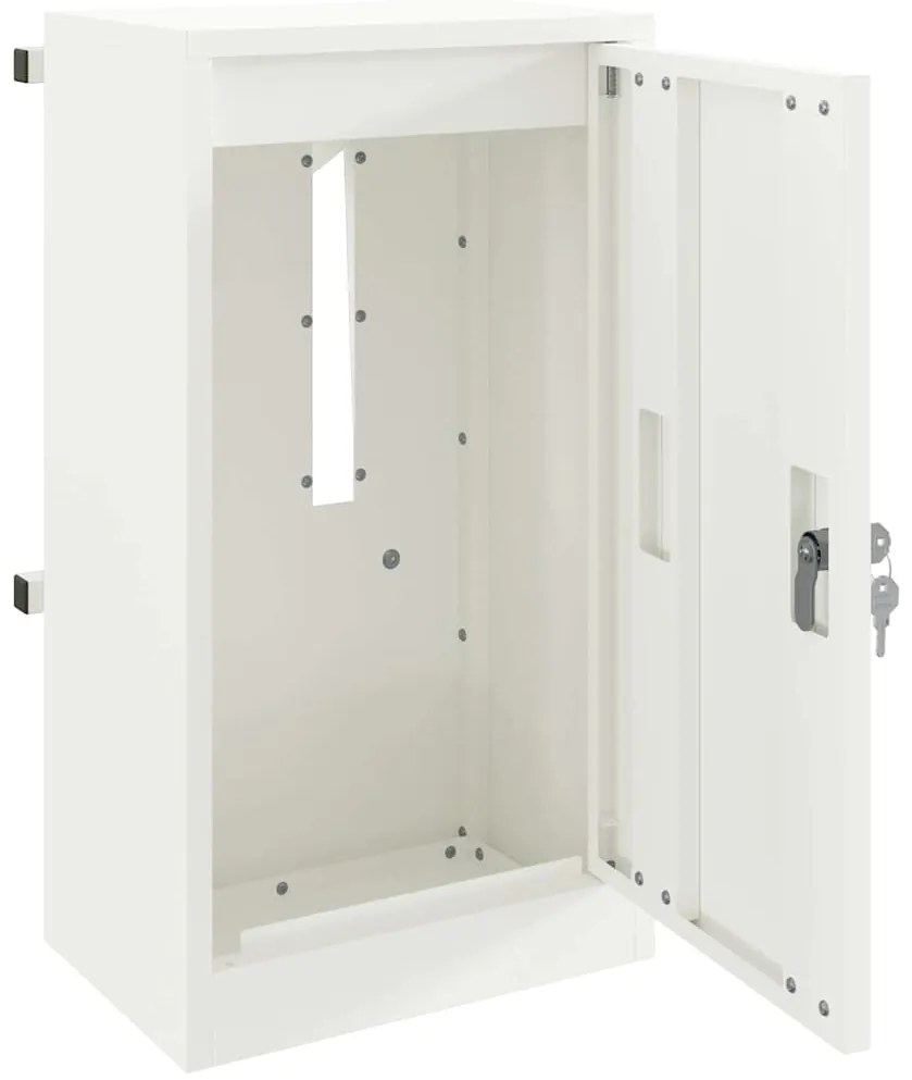 vidaXL γραμματοκιβώτιο Λευκό 30 x 23 x 55 εκ. Ατσάλι