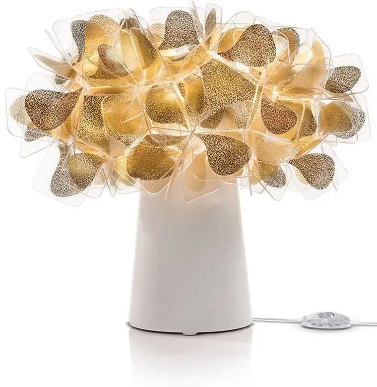 Επιτραπέζιο Φωτιστικό Clizia Mama Non Mama E14 6W 25x27cm Gold-White Slamp Cristalflex