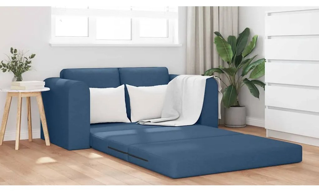 vidaXL Κρεβάτι καναπές Μπλε 148 x 71 x 83 εκ. ύφασμα