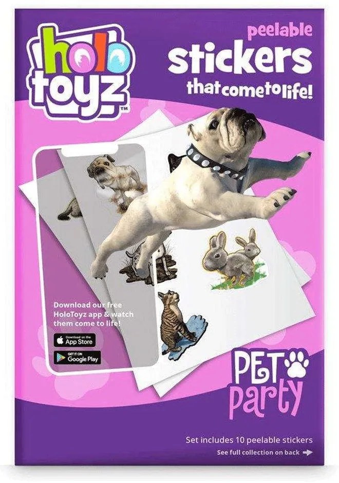 Αυτοκόλλητα Τοίχου Pet Party (Σετ 10Τμχ) HTST100PetParty Multi HoloToyz