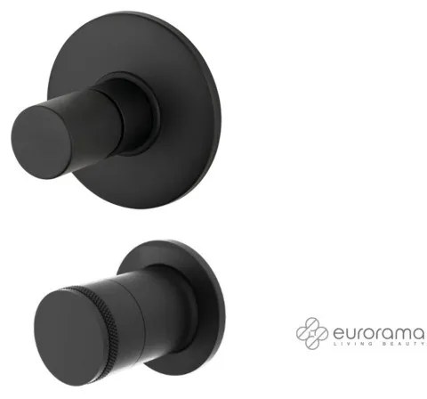 Eurorama RES PRO Μίκτης εντοιχισμού &amp; La Torre εκτροπέας περιστροφικός 3 εξόδων Black Matt