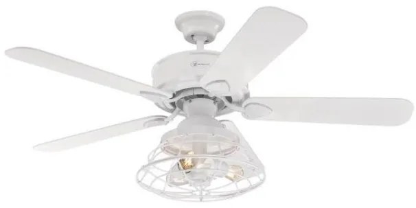 Ανεμιστήρας οροφής με φως 4 πτερύγια Barnett Westinghouse-7220940-Λευκό 7220940