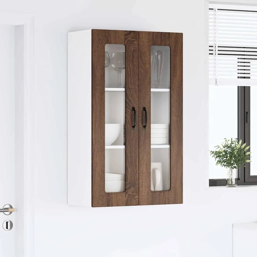 vidaXL Ντουλάπα Κουζίνας με ράφι Καφέ δρυς 60 x 31 x 100 εκ.