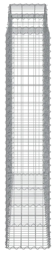 vidaXL Συρματοκιβώτια Τοξωτά 7 τεμ. 200x50x200/220 εκ. Γαλβαν. Ατσάλι