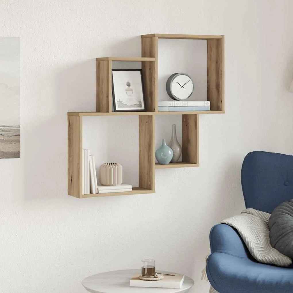Ράφι τοίχου Artisan Oak 80x15x78,5 cm Κατασκευασμένο ξύλο - Καφέ