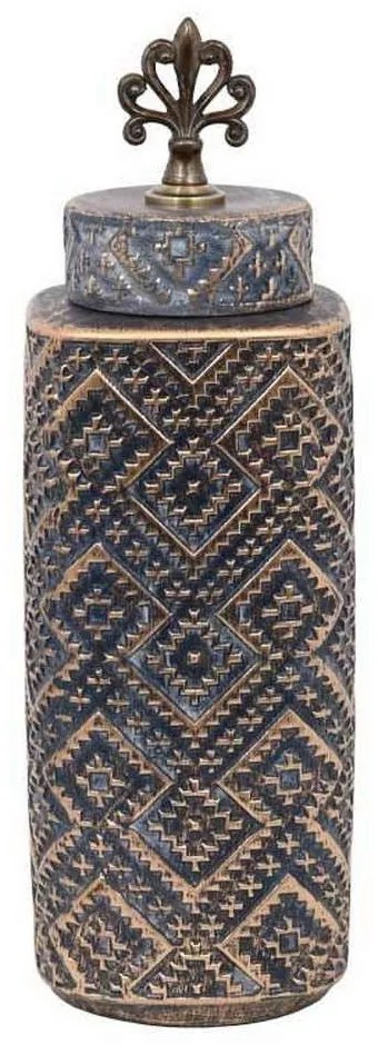 Βάζο Κεραμικό 08-122-191 14x14x45cm Grey-Bronze Ceramic