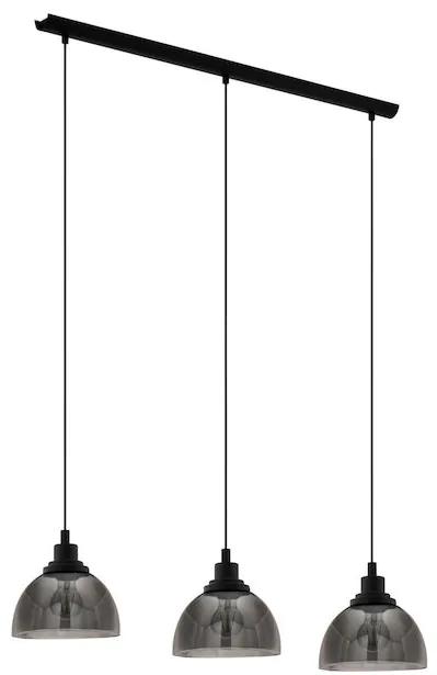 Eglo Beleser Μοντέρνο Κρεμαστό Φωτιστικό Τρίφωτο Ράγα με Ντουί E27 σε Μαύρο Χρώμα 98384