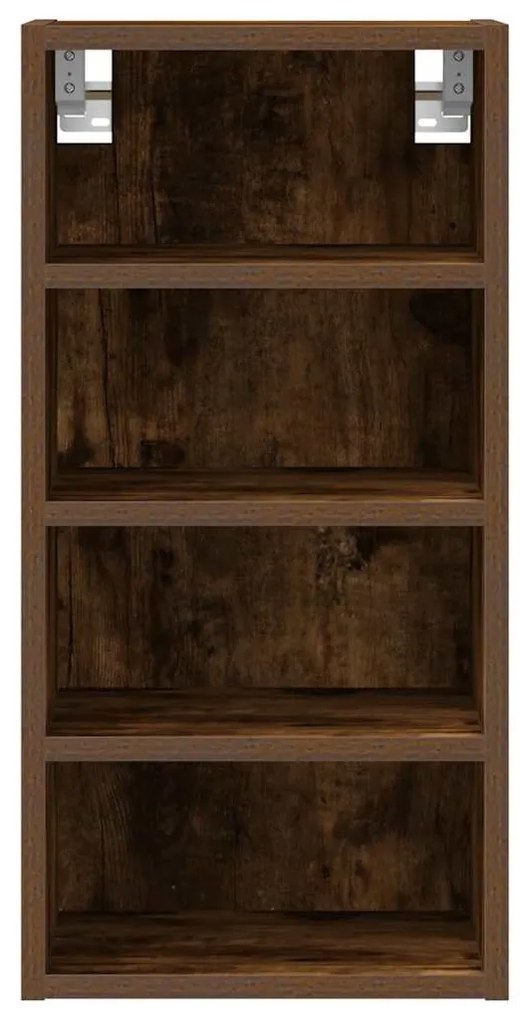 vidaXL κρεμαστό ντουλάπι Riga καπνιστή δρυς 30x29,5x60 cm