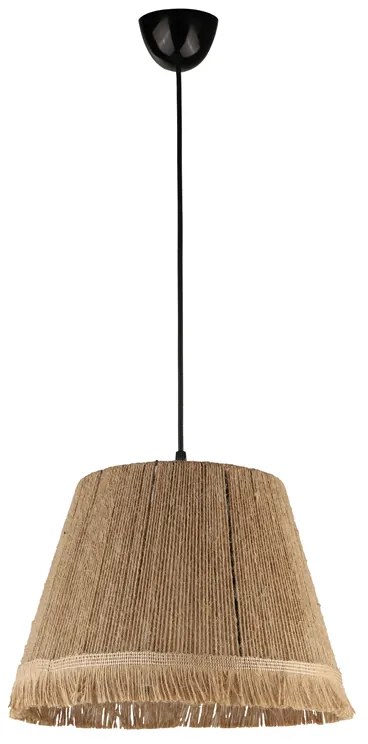 Φωτιστικό οροφής Vadi Megapap E27 από σχοινί μονόφωτο χρώμα φυσικό 30x30x75εκ.