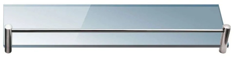 Ραφιέρα Μπάνιου Διάφανη Mensole 0644 40cm Clear Karag Ανοξ.Ατσάλι,Γυαλί
