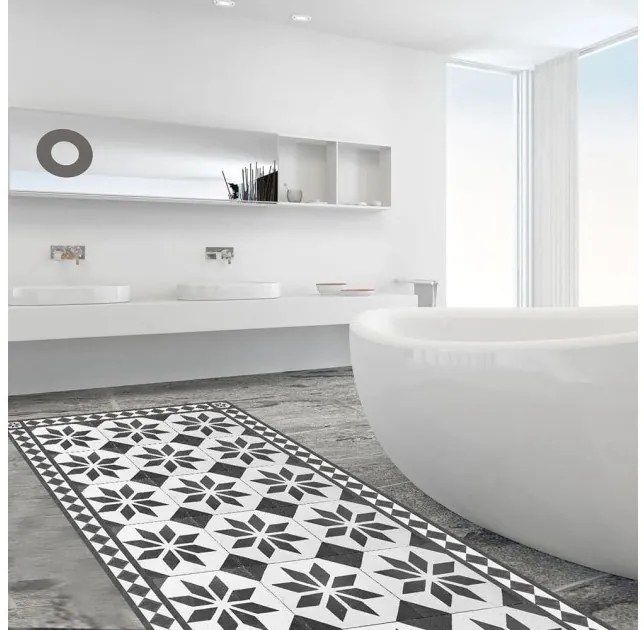 Διάδρομος Βινυλίου Old Style Carpet - M 83085 Ango-83085-Μαύρο-Λευκό 83085