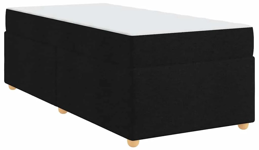 vidaXL Σκελετός Κρεβατιού με στρώμα Μαύρο 90 x 200 cm ύφασμα