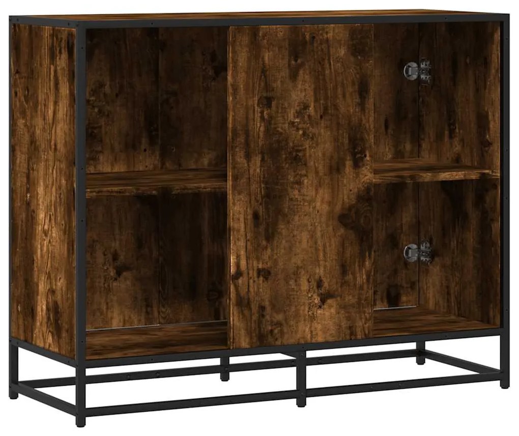 vidaXL Sideboard Καπνιστή δρυς 94x35x76 cm Κατασκευασμένο ξύλο